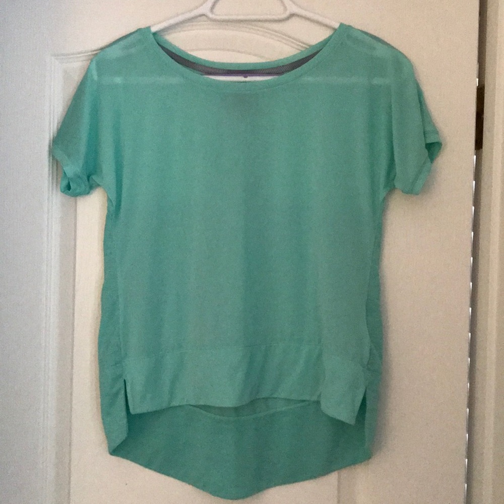 Asics short sleeve shirt in teal